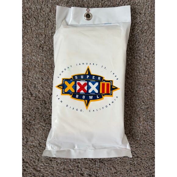 NFL Other - Vtg NFL 1998 XXXII Super Bowl Hooded Poncho Collectible NEW